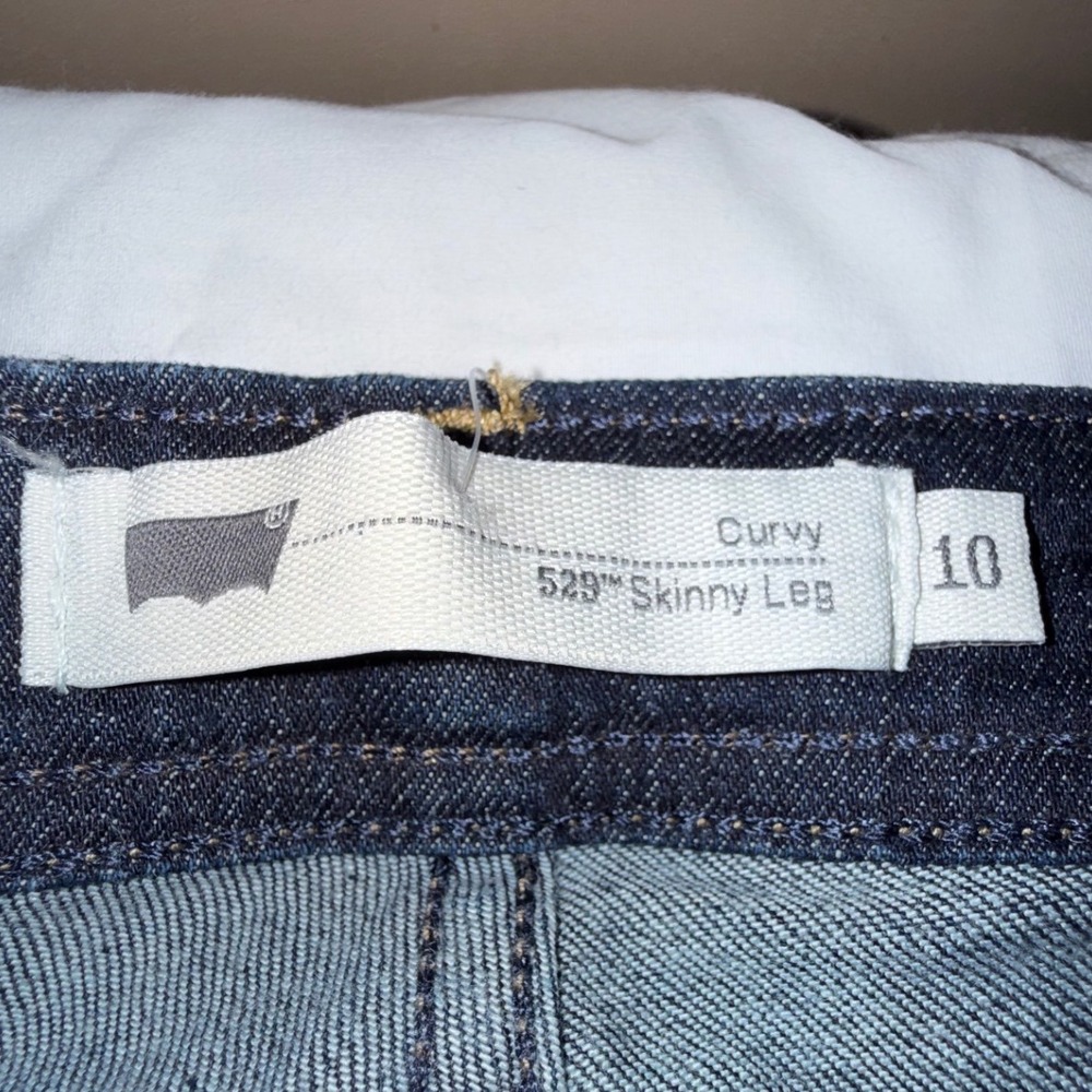 Levi's 529 Skinny Leg Curvy Jeans Womens 10M W30 L32 Dark Wash Stretch Denim - Picture 2 of 9